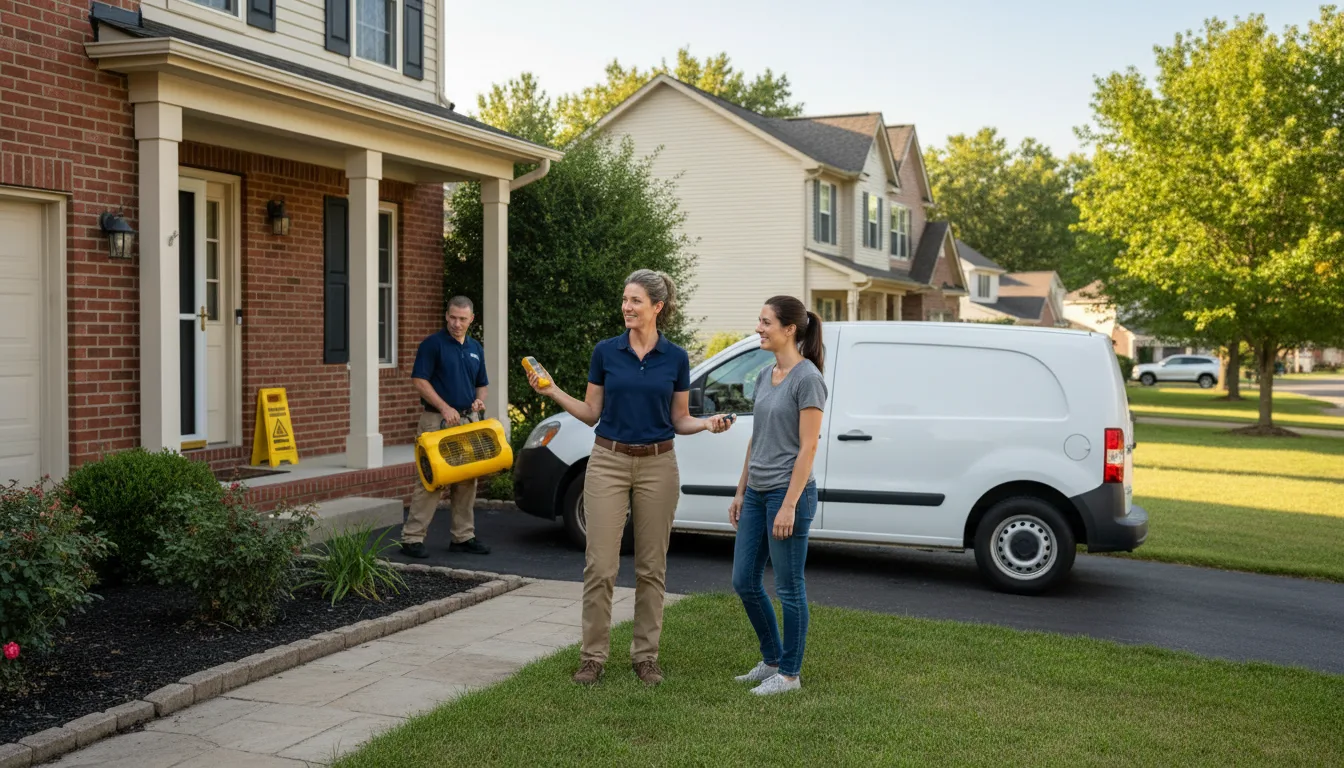 Residential water damage restoration in Big Bend, WI
